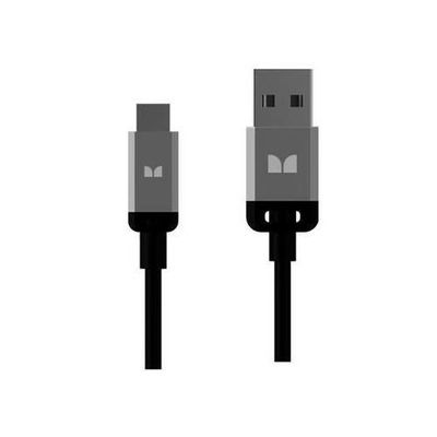 Monster Mobile Cable High Performance USB Type A 2.0 to Micro USB B - Black and Silver - 3 Feet on Sale for $3.00 (Save $17.00) at Visions Electronics Canada