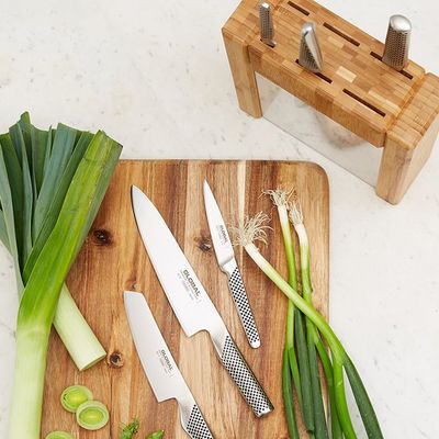 Ikasu 7-Piece Stainless Steel Knife & Bamboo Block Set on Sale for $299.99 at Hudson's Bay Canada