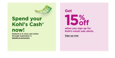 Kohl's Weekly Ad August 24 to September 2