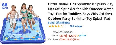 Amazon Canada Deals: Save 66% on Kids Sprinkler & Splash Play Mat 68″ + 41% on Rii Wireless Mouse + More Offers Amazon Canada Deals: Save 66% on Kids Sprinkler & Splash Play Mat 68″ + 41% on Rii Wireless Mouse + More Offers