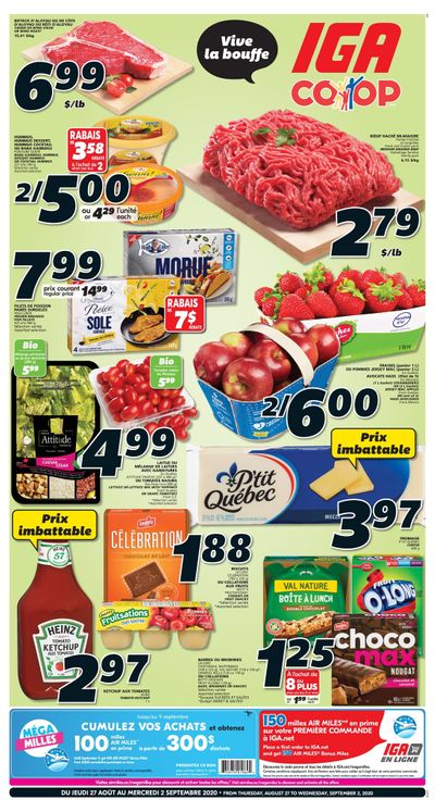 IGA (NB) Flyer August 27 to September 2