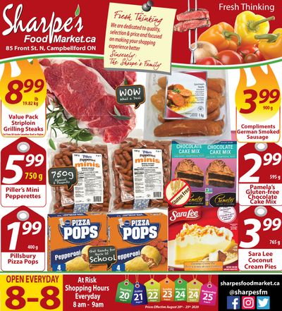 Sharpe's Food Market Flyer August 20 to 26