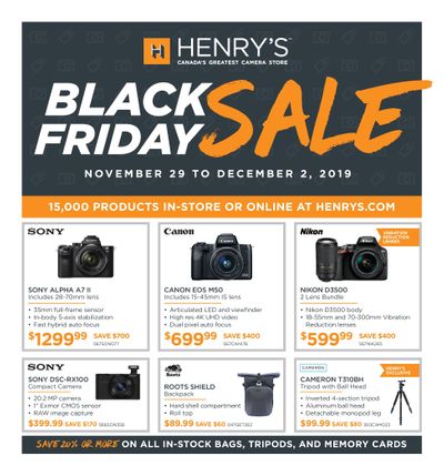 Henry's Black Friday Flyer November 29 to December 2, 2019