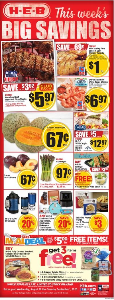 H-E-B Weekly Ad August 26 to September 1