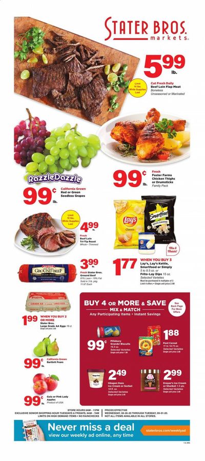Stater Bros. Weekly Ad August 26 to September 1