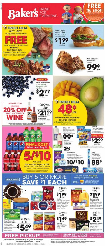 Baker's Weekly Ad August 26 to September 1