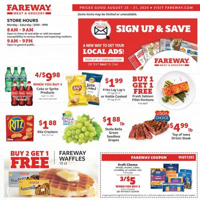 Fareway Weekly Ad August 25 to August 31
