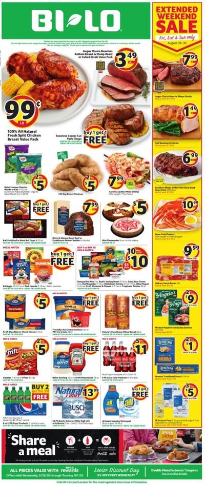 BI-LO Weekly Ad August 26 to September 1