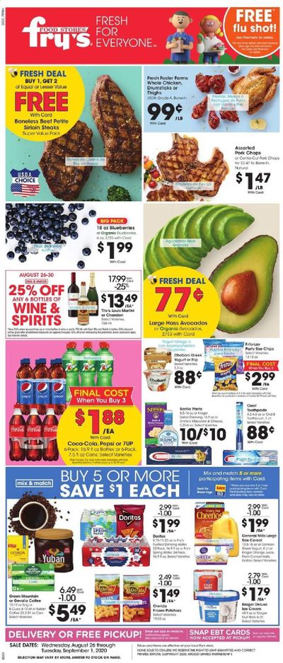 Fry’s (AZ) Weekly Ad August 26 to September 1