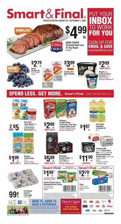 Smart & Final Weekly Ad August 26 to September 1