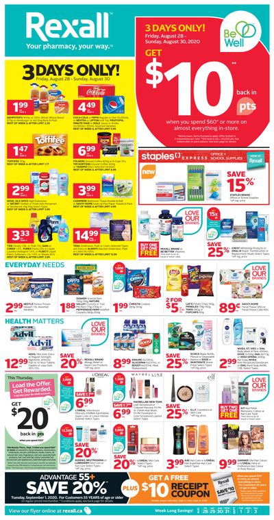 Rexall (ON) Flyer August 28 to September 3