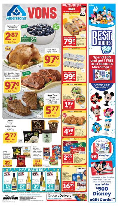 Vons Weekly Ad August 26 to September 1