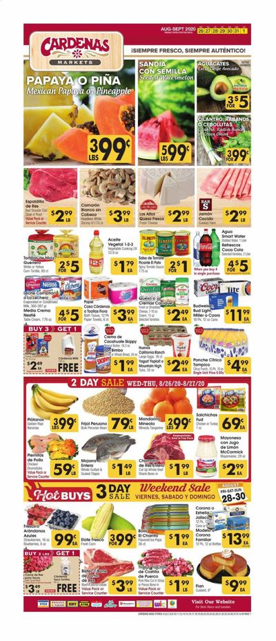 Cardenas Weekly Ad August 26 to September 1
