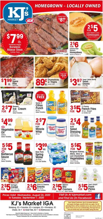 KJ´s Market Weekly Ad August 26 to September 1