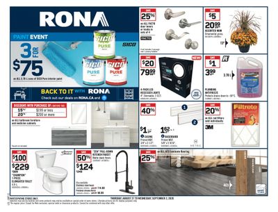 Rona (ON) Flyer August 27 to September 2
