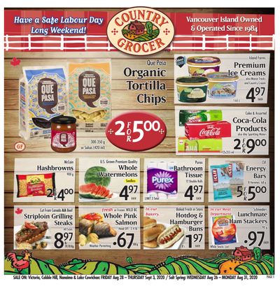 Country Grocer (Salt Spring) Flyer August 26 to 31