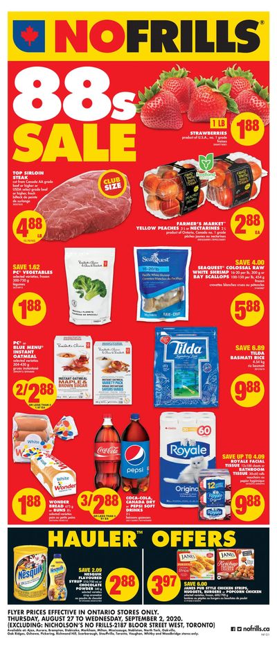 No Frills (GTA) Flyer August 27 to September 2