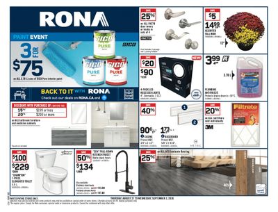 Rona (Atlantic) Flyer August 27 to September 2