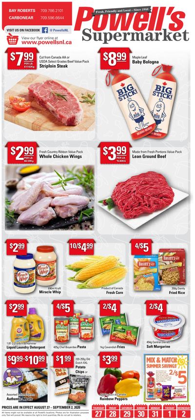 Powell's Supermarket Flyer August 27 to September 2