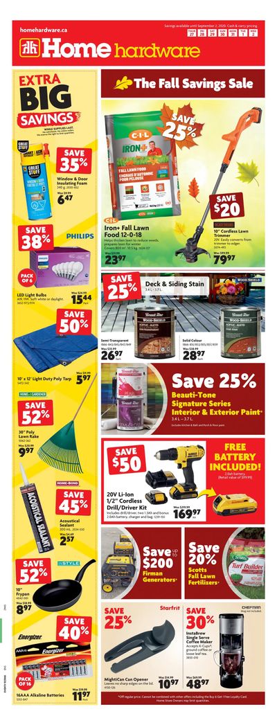 Home Hardware (BC) Flyer August 27 to September 2