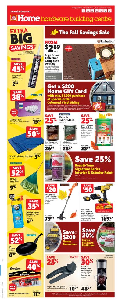 Home Hardware Building Centre (BC) Flyer August 27 to September 2