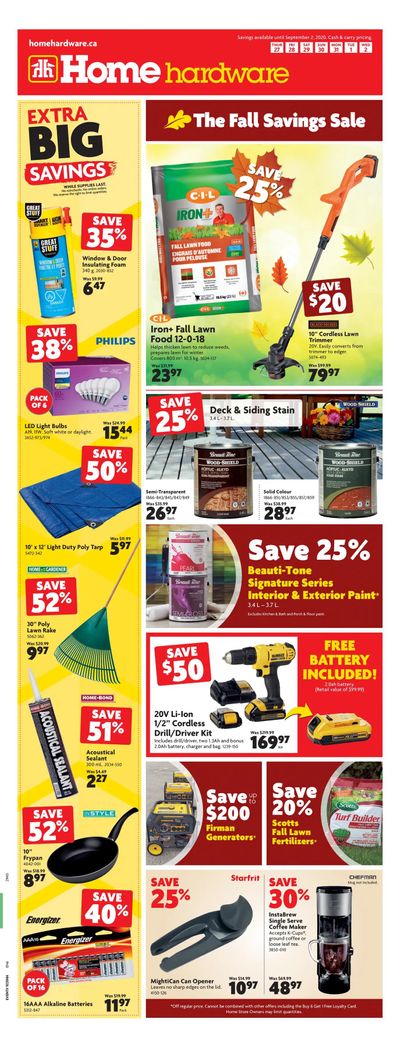 Home Hardware (ON) Flyer August 27 to September 2