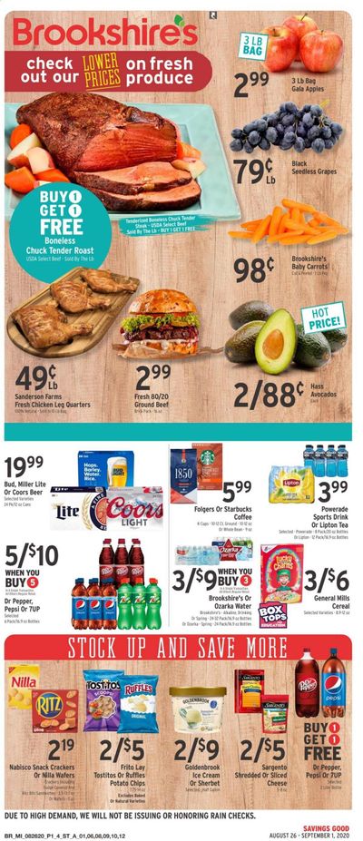 Brookshires Weekly Ad August 26 to September 1
