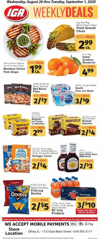 IGA Weekly Ad August 26 to September 1