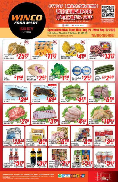 WinCo Food Mart (HWY 7) Flyer August 27 to September 2