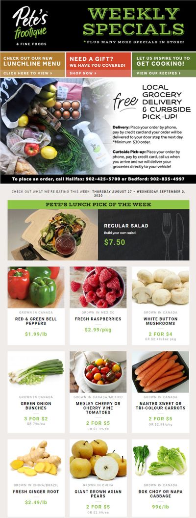 Pete's Fine Foods Flyer August 27 to September 2