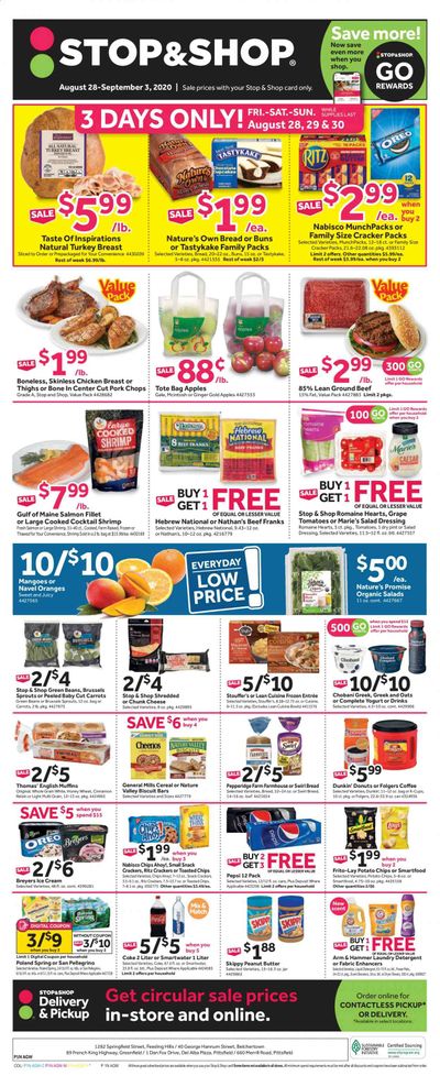 Stop & Shop (MA) Weekly Ad August 28 to September 3