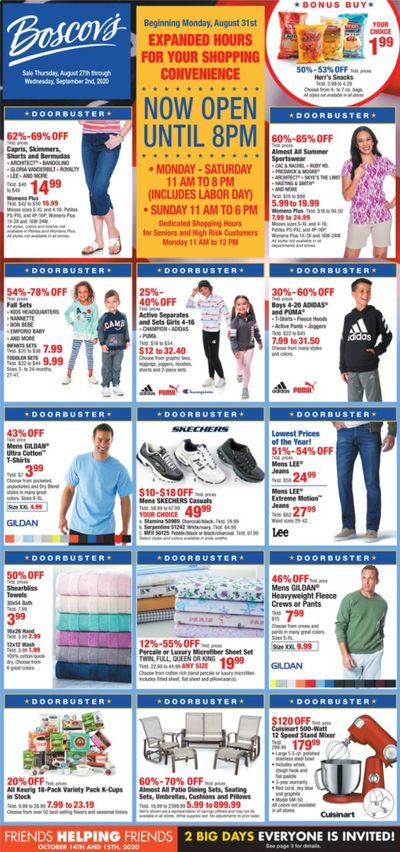 Boscov's Weekly Ad August 27 to September 2