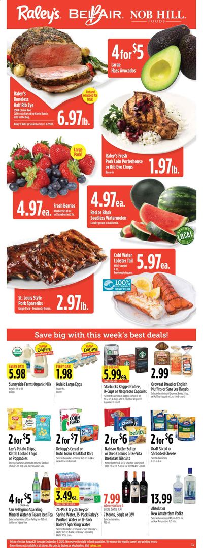 Raley's Weekly Ad August 26 to September 1