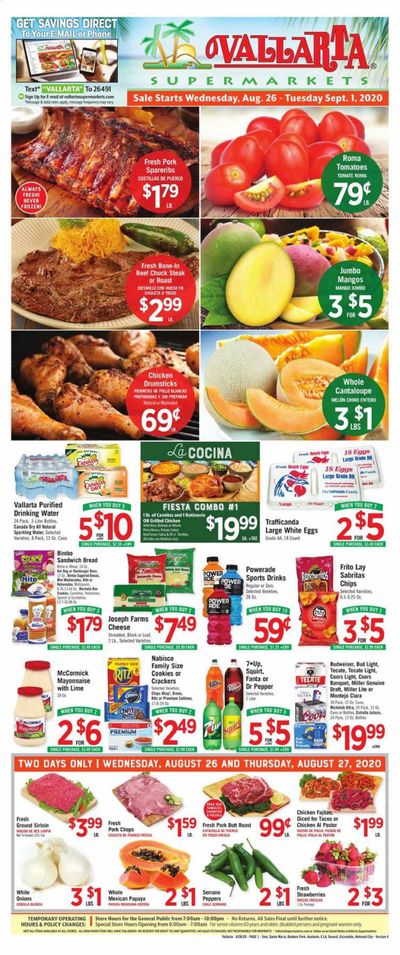 Vallarta Weekly Ad August 26 to September 1