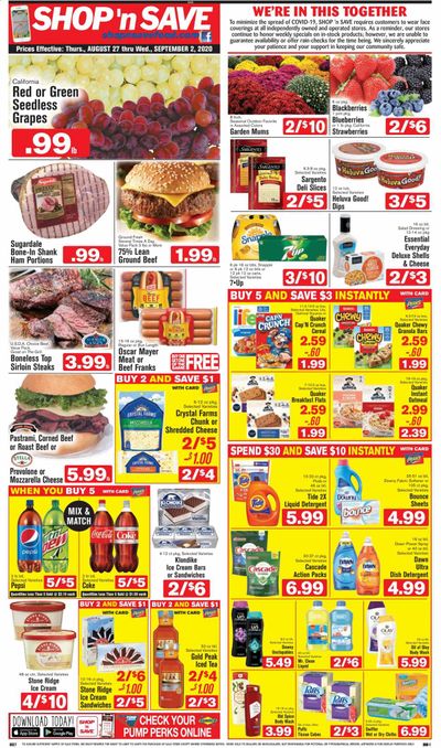 Shop ‘n Save (Pittsburgh) (MD, NY, OH, PA) Weekly Ad August 27 to September 2