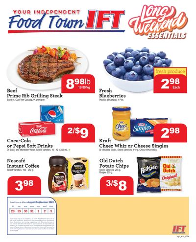 IFT Independent Food Town Flyer August 28 to September 3