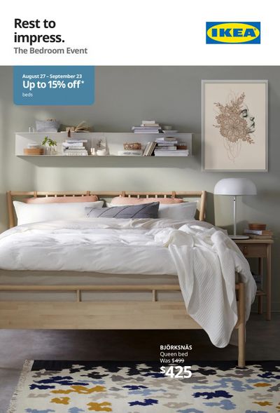 Ikea The Bedroom Event Flyer August 27 to September 23