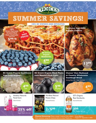 Choices Market Flyer August 27 to September 2