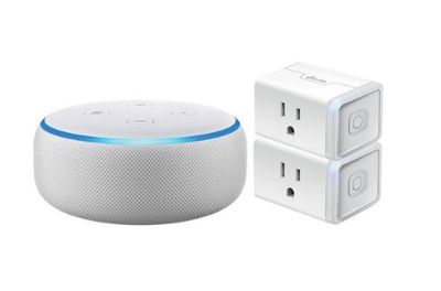 Amazon Echo Dot (3rd Gen) & TP-Link Kasa Smart Wi-Fi Plug Lite (2 Pack) - Sandstone For $34.98 At Best Buy Canada