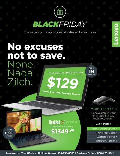 Lenovo Black Friday Flyer November 28 to December 2, 2019