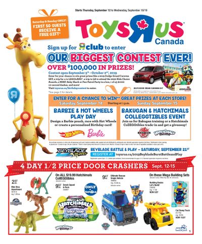 Toys R Us Flyer September 12 to 18