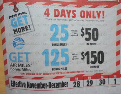 Metro Ontario: Get Up To 125 Bonus Air Miles November 28th – December 1st