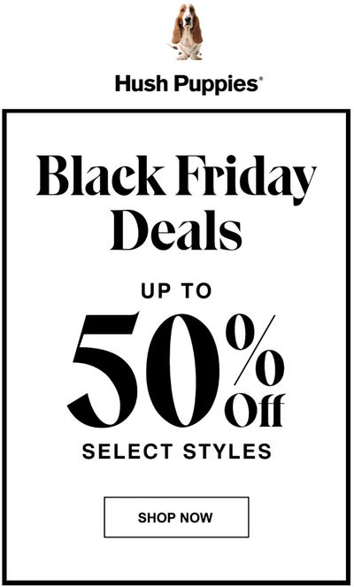 Hush Puppies Canada Black Friday Sale: Save up to 50% Off + FREE Shipping