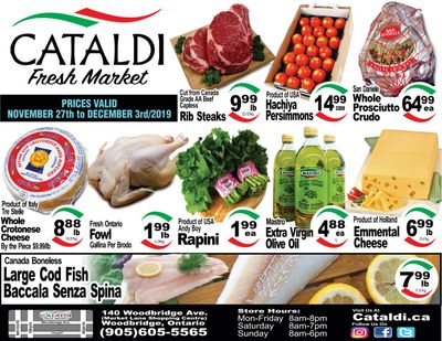 Cataldi Fresh Market Flyer November 27 to December 3