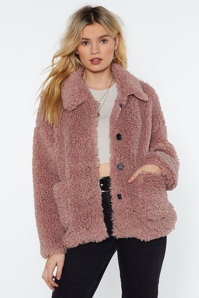 Teddy Button-Front Coat on Sale for $65.40 at Hudson's Bay Canada