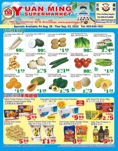 Yuan Ming Supermarket Flyer August 28 to September 3