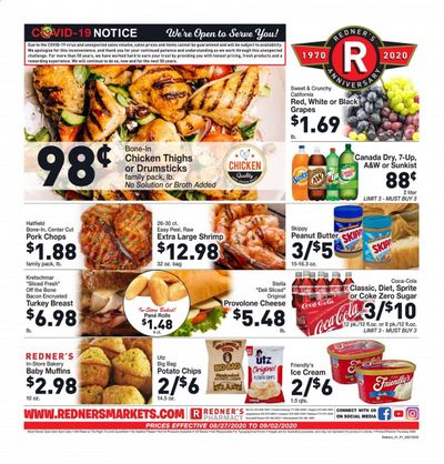 Redner's Markets Weekly Ad August 27 to September 2