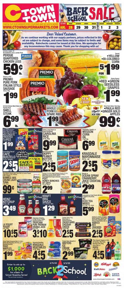 C-Town Weekly Ad August 28 to September 3