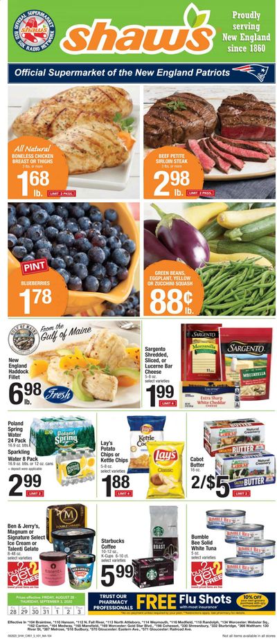 Shaw’s Weekly Ad August 28 to September 3