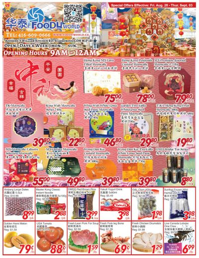 Foody World Flyer August 28 to September 3